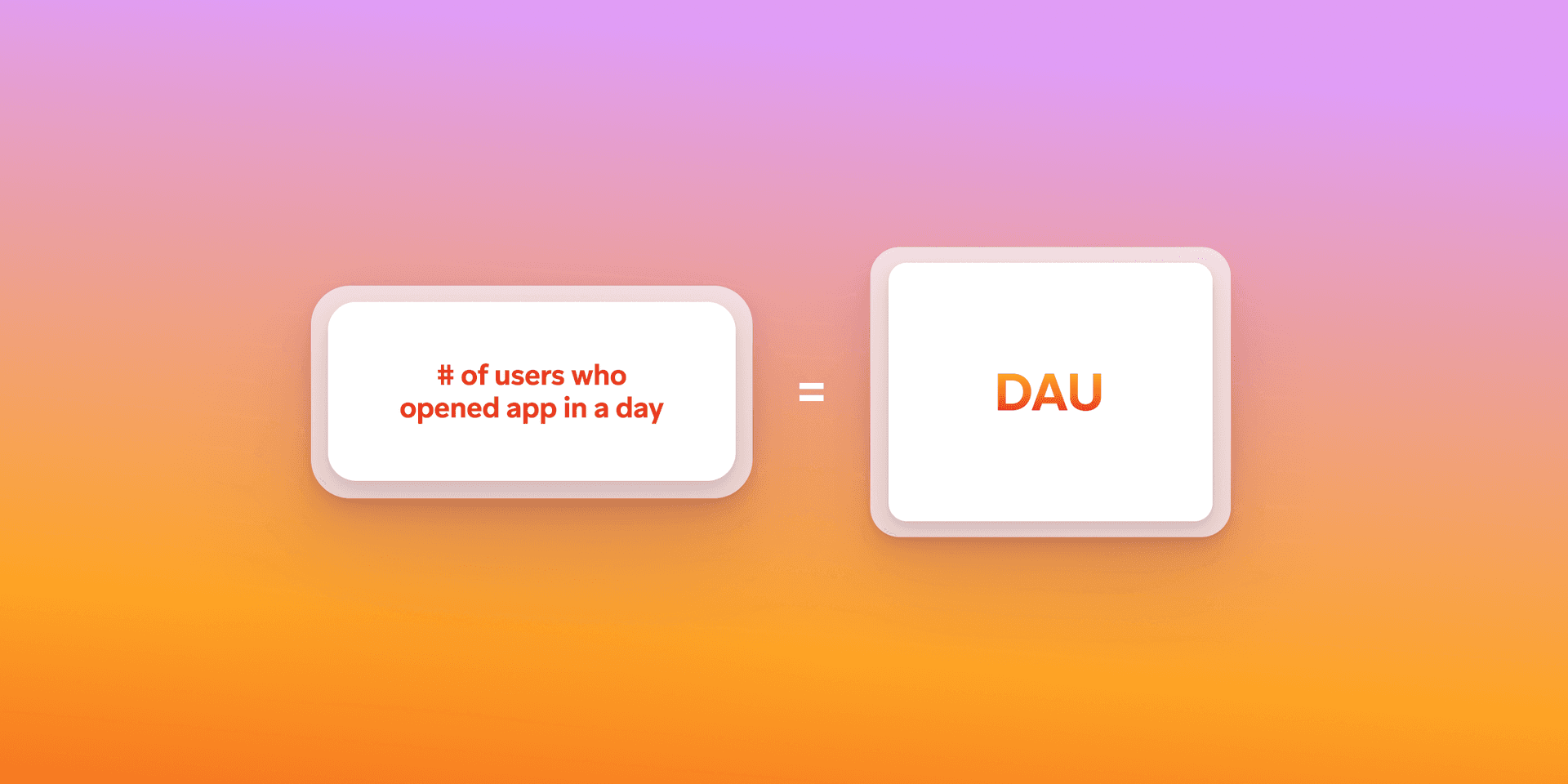 Equation: # of users who opened app in a day = DAU