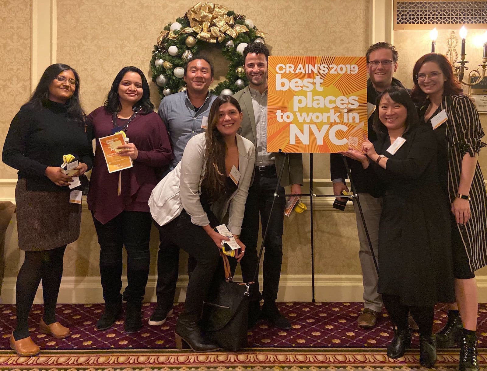 Braze employees at the 2019 Crain's Best Places to Work in New York City luncheon