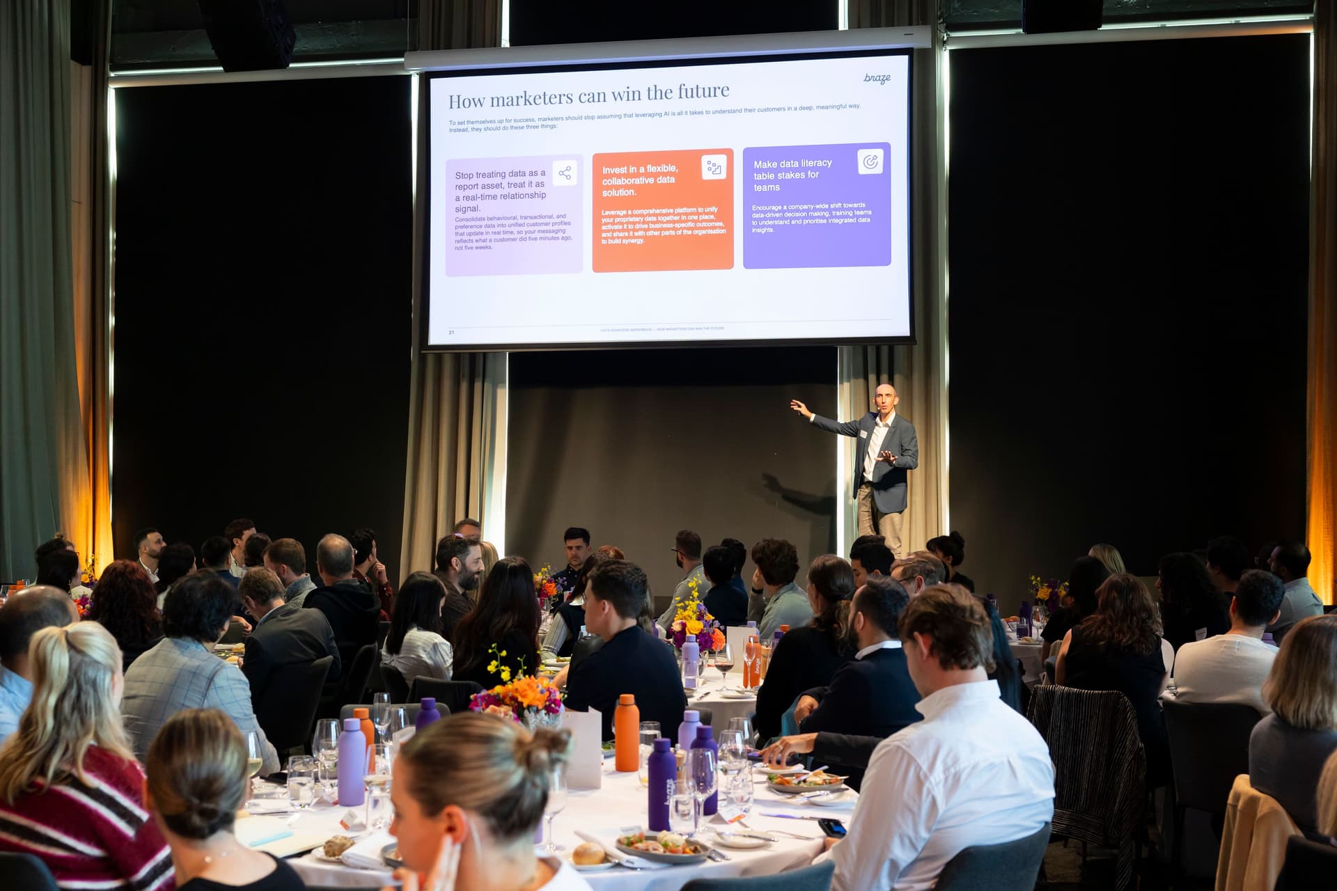 event presentation on a screen